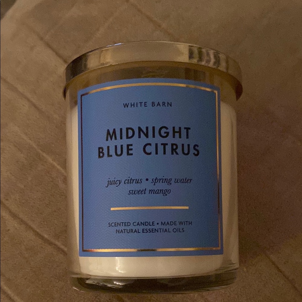 White Barn Midnight Blue Citrus 1 Wick Candle